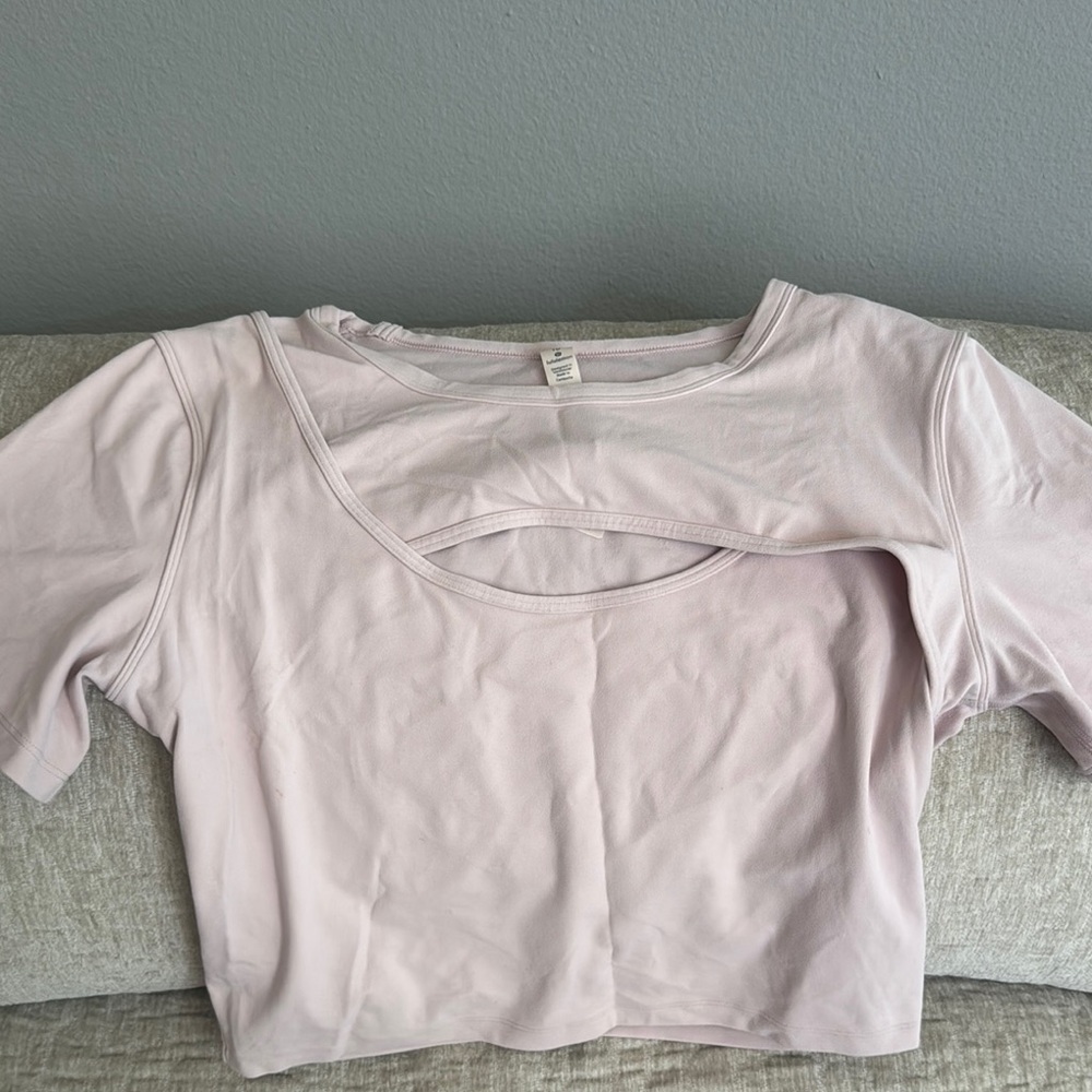 Lululemon Athletica Soft Pink Crop Top